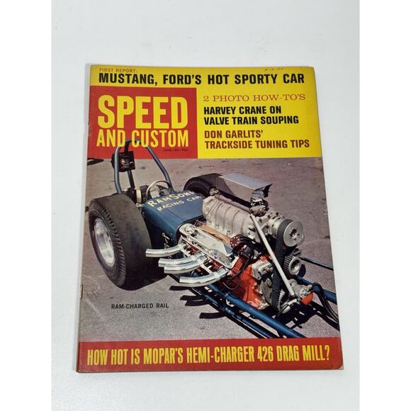 SPEED and CUSTOM Magazine JUNE 1964 Don Garlits' Trackside Tuning Tips - Picture 1 of 4
